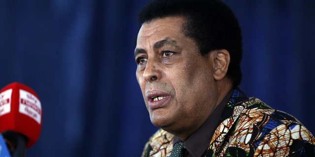 Ethiopian Foreign Ministry spokesperson Dina Mufti makes a speech as he holds a press conference on current situation of Ethiopia in Addis Ababa, Ethiopia, on Dec. 4, 2020.
