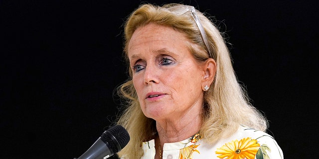 Rep. Debbie Dingell, D-Mich., addresses the media during a visit to the Water Resource Recovery Facility, July 8, 2021, in Detroit.