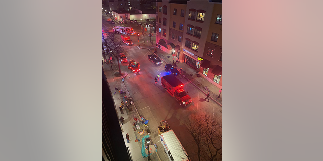 The aftermath of Sunday evening's chaotic incident.