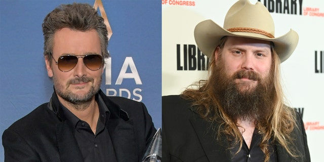Eric Church (left) and Chris Stapleton (right) are this year's top nominees, earning five nods each.