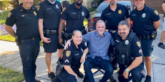 Miami Beach Police Officer JC Sampedro was discharged from the Broward Health North facility on Monday, Nov. 15, 2021. Photo Credit: Twitter @MiamiBeachPD