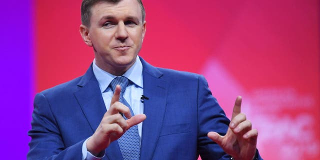 Conservative political activist James O'Keefe speaks during the annual Conservative Political Action Conference (CPAC) in National Harbor, Maryland, on March 1, 2019. (Photo by MANDEL NGAN / AFP) (Photo by MANDEL NGAN/AFP via Getty Images)