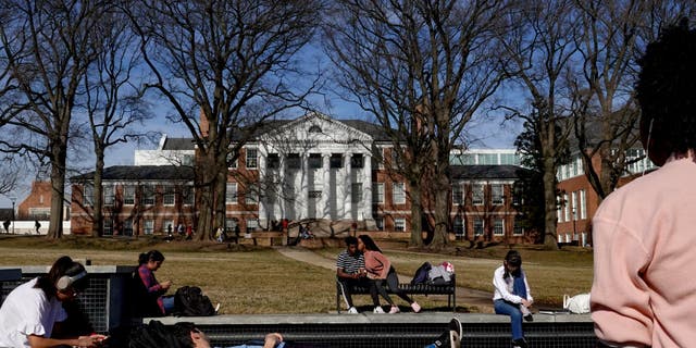Students relax at the University of Maryland in College Park on Feb. 5, 2018.