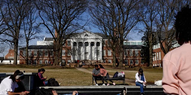 Students relax at The University of Maryland in College Park, MD on February 5, 2018. 