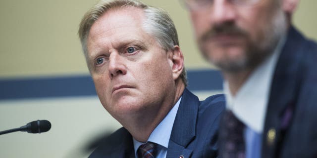 Rep. Fred Keller R-Pa., left, is leading Republican efforts to block President Biden's coronavirus vaccine mandate