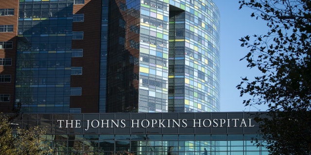 The Johns Hopkins Hospital in Baltimore, Maryland, U.S., on Friday. Nov. 20, 2020. Photographer: Al Drago/Bloomberg via Getty Images