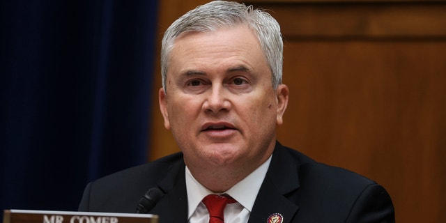 House Oversight and Reform Committee ranking member James Comer, R-Ky., speaks during a committee hearing.