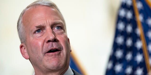 U.S. Sen. Dan Sullivan (R-AK) speaks during a news conference about inflation on Capitol Hill on May 26, 2021 in Washington, DC. The group of Republican senators discussed rising consumer prices and the potential effects of inflation on families and businesses recovering from the pandemic.
