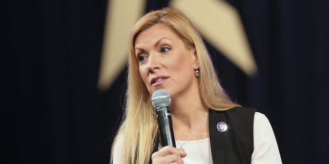 Rep. Beth Van Duyne, a Republican from Texas, speaks during the Conservative Political Action Conference in Dallas on July 11, 2021.