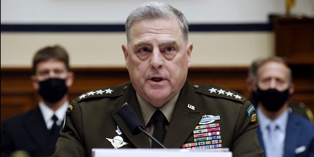 Chairman of the Joint Chiefs of Staff Gen. Mark A. Milley testifies before a House Armed Services Committee hearing on the conclusion of military operations in Afghanistan at the Rayburn House Office building on Capitol Hill on September 29, 2021 in Washington, D.C. (Photo by Olivier Douliery - Pool/Getty Images)