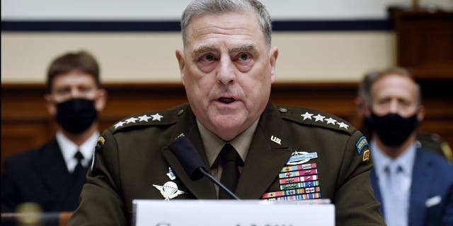 Chairman of the Joint Chiefs of Staff Gen. Mark A. Milley testifies before a House Armed Services Committee hearing on the conclusion of military operations in Afghanistan at the Rayburn House Office building on Capitol Hill on September 29, 2021 in Washington, D.C. (Photo by Olivier Douliery - Pool/Getty Images)