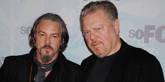 Tommy Flanagan and William Lucking attend the 2011 Fox All-Star Party at Villa Sorriso on January 11, 2011 in Pasadena, California. Lucking famously played SAMCRO member Piermont ‘Piney’ Winston on 35 episodes of Kurt Sutter’s FX crime drama ‘Sons of Anarchy,’ from the start of the series through the fourth season (2008 to 2011).