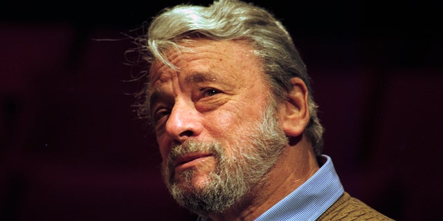 View of American composer and lyricist Stephen Sondheim onstage during an event at the Fairchild Theater, East Lansing, Michigan, Februarie 12, 1997. 
