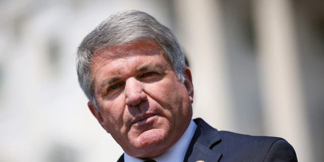 Rep. Michael McCaul, R-Texas, speaks at a bipartisan news conference on the ongoing Afghanistan evacuations at the U.S. Capitol Aug. 25, 2021, in Washington. (Kevin Dietsch/Getty Images)