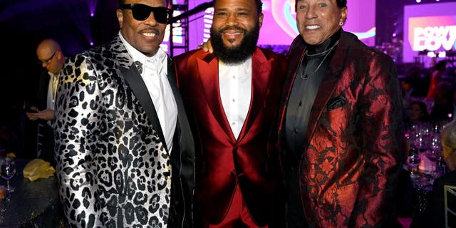 Charlie Wilson, Anthony Anderson and Smokey Robinson attend the 25th annual Keep Memory Alive 'Power of Love Gala' benefit for the Cleveland Clinic Lou Ruvo Center for Brain Health at Resorts World Las Vegas on October 16, 2021 in Las Vegas, Nevada. (Photo by Denise Truscello/Getty Images for Keep Memory Alive)