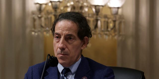 US Rep. Jamie Raskin (D-MD) listens during a select committee meeting investigating the January 6 attack on the Capitol at Cannon House Office Building on Capitol Hill Oct. 19, 2021 in Washington, DC