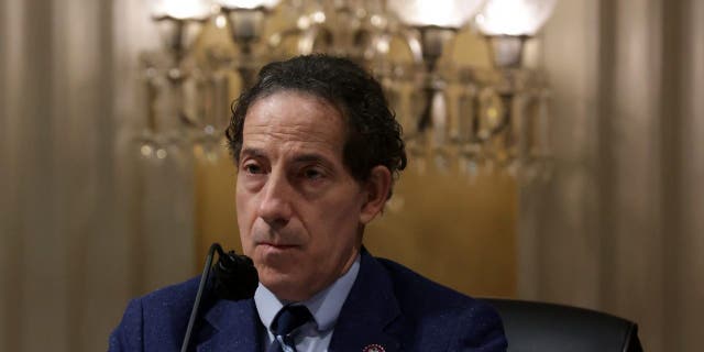 U.S. Rep. Jamie Raskin (D-MD) listens during a select committee meeting investigating the January 6 attack on the Capitol at Cannon House Office Building on Capitol Hill Oct. 19, 2021 in Washington, D.C.