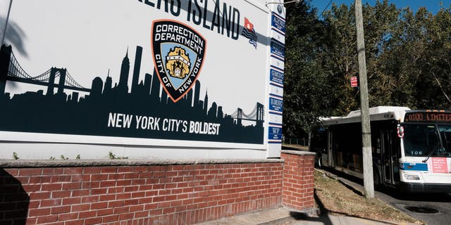 Entrance to Rikers Island on October 19, 2021 in New York.