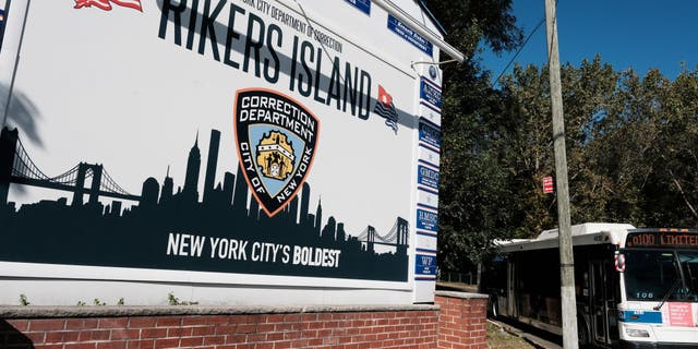 The entrance to Rikers Island on Oct. 19, 2021, in New York City.