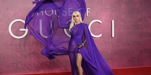 Lady Gaga attends the UK Premiere Of "House of Gucci" at Odeon Luxe Leicester Square on November 09, 2021 in London, England.