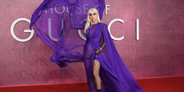 Lady Gaga attends the UK Premiere Of "House of Gucci" at Odeon Luxe Leicester Square on November 09, 2021 in London, England.