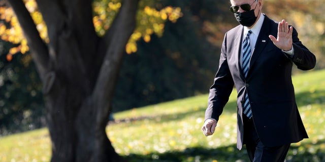 President Biden departs the White House on Nov. 10, 2021 in Washington, D.C. (Win McNamee/Getty Images)