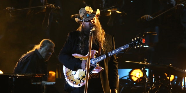 Chris Stapleton performs during the 55th Annual Country Music Association Awards at Bridgestone Arena on November 10, 2021 in Nashville, Tennessee. (Photo by Terry Wyatt/Getty Images)