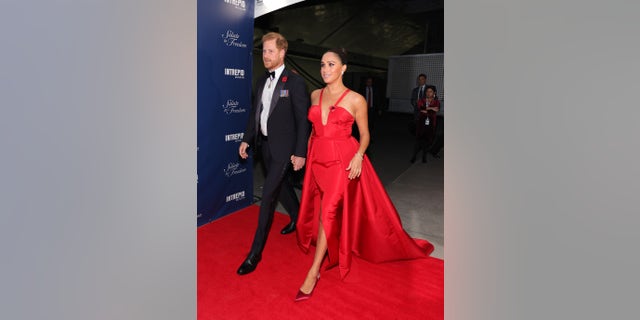 The Duke and Duchess of Sussex made a grand entrance at the Salute to Freedom Gala.