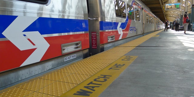 SEPTA train at platform