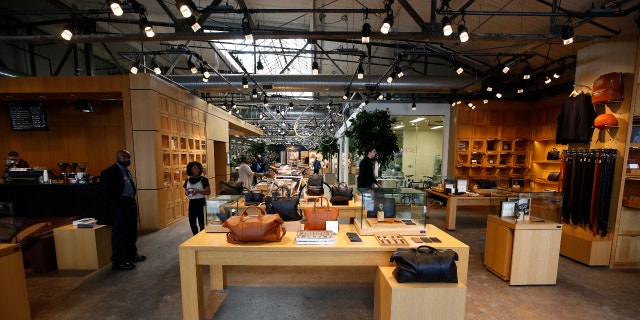 The Shinola store is seen on January 6, 2017 in Detroit, Michigan. (Photo credit should read JEFF KOWALSKY/AFP via Getty Images)