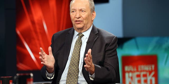 Larry Summers, former Treasury secretary and White House economic adviser, is interviewed by Fox News' Maria Bartiromo on May 24, 2017, in New York City. (Robin Marchant/Getty Images)