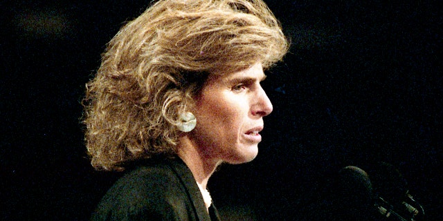 Elizabeth Glaser addresses the Democratic National Nominating Convention in Madison Square Garden. Elizabeth Glaser was a major American AIDS activist and child advocate married to actor and director Paul Michael Glaser. She contracted HIV very early in the modern AIDS epidemic after receiving an HIV-contaminated blood transfusion in 1981 while giving birth. Glaser died in 1994.