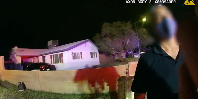 Police said the man was associated with the burning house.