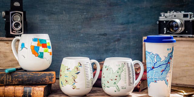 National Parks Color Map Mug