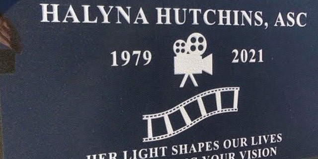 Halyna Hutchins' headstone.