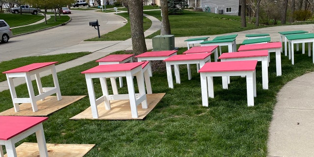 Woodworking with a Purpose building desks for children across central Iowa.