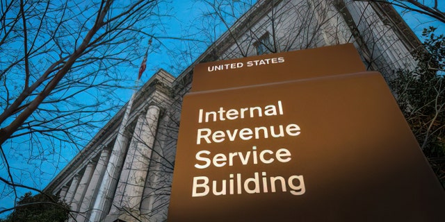 This photo taken April 13, 2014, shows the headquarters of the Internal Revenue Service (IRS) in Washington at daybreak.