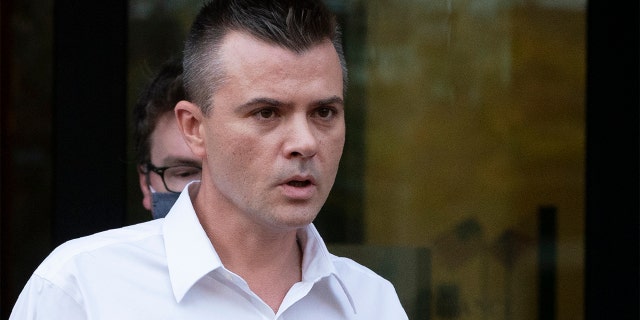 Igor Danchenko leaves Albert V. Bryan United States Courthouse in Alexandria, Virginia, on Nov. 4, 2021.
