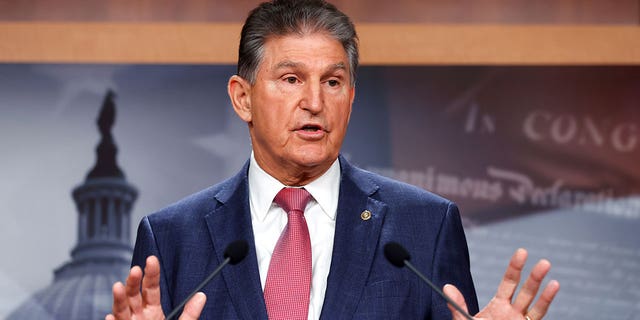 U.S. Senator Joe Manchin (D-WV) addresses reporters at the U.S. Capitol in Washington, DC on November 1, 2021.