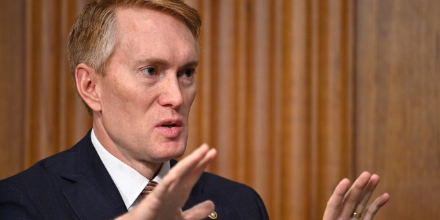 Senator James Lankford speaks during a Senate Finance Committee hearing (Mandel Ngan/Pool via REUTERS)