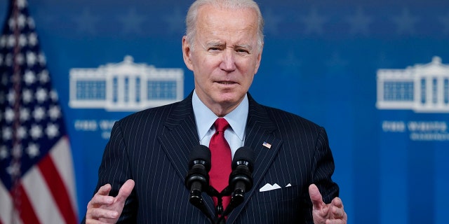 President Joe Biden delivers remarks on the economy in the South Court Auditorium on the White House campus, Tuesday, Nov. 23, 2021, in Washington. (AP Photo/Evan Vucci)