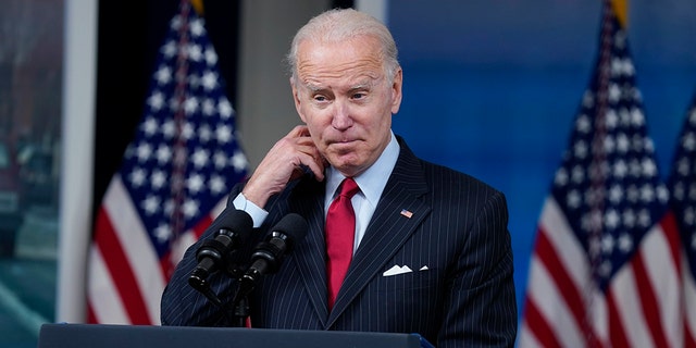 Biden delivers remarks on the White House campus, Tuesday, Nov. 23, 2021, in Washington.