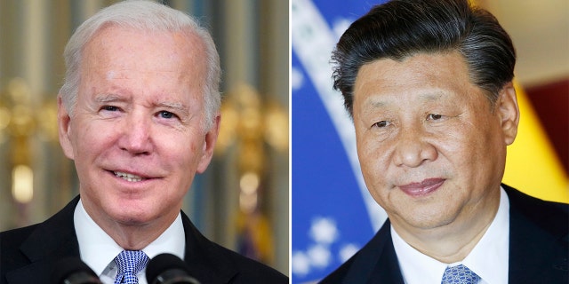 FILE - This combination image shows U.S. President Joe Biden in Washington, Nov. 6, 2021, and China's President Xi Jinping in Brasília, Brazil, Nov. 13, 2019. The White House says President Joe Biden and China’s Xi Jinping will hold their much-anticipated virtual summit on Monday evening. (AP Photo/Alex Brandon, Eraldo Peres, File)