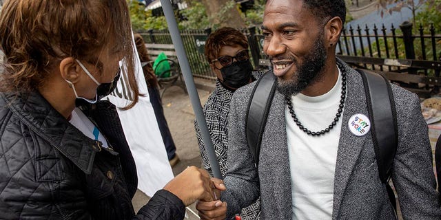 NEW YORK, NY - OCTOBER 24: New York City Public Advocate Jumaane Williams attends a Democratic Party Get Out the Vote rally nine days before New York City elections on October 24, 2021 in the Upper West Side neighborhood of Manhattan, New York City. (Photo by Andrew Lichtenstein/Corbis via Getty Images)