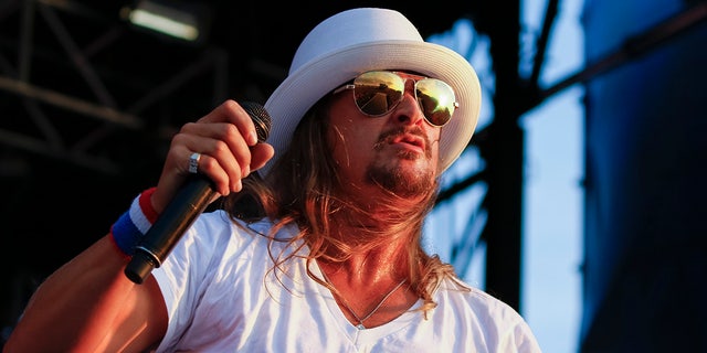 Kid Rock performs at the Indianapolis Motor Speedway.