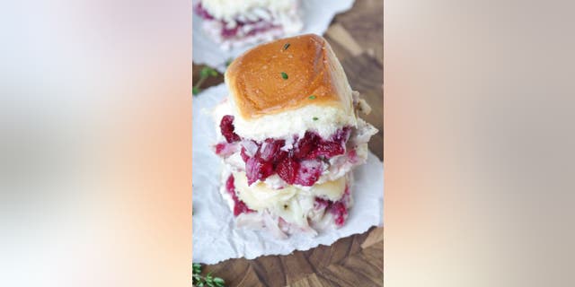 Jessica Randhawa's Leftover Turkey and Cranberry Slider Recipe uses Hawaiian rolls, Asiago cheese, cracked pepper and more.