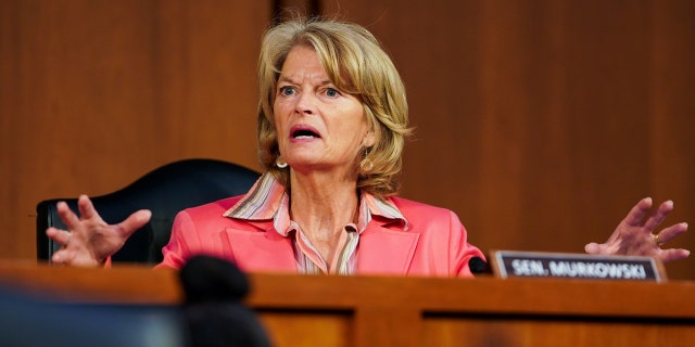 Sen. Lisa Murkowski (R-Alaska) asks questions during a Senate Health, Education, Labor, and Pensions Committee hearing in Washington, D.C., Sept. 30, 2021. 