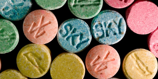 Ecstasy pills are pictured in this undated handout photo courtesy of the United States Drug Enforcement Administration (DEA). Three Los Angeles public school students ingested ecstasy laced with fentanyl, officials said.