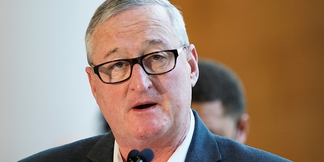 Mayor Jim Kenney speaks during a news conference at the Pennsylvania Convention Center in Philadelphia, Nov. 6, 2020.