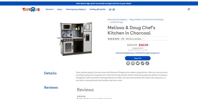 Melissa & Doug Chef’s Kitchen in Charcoal